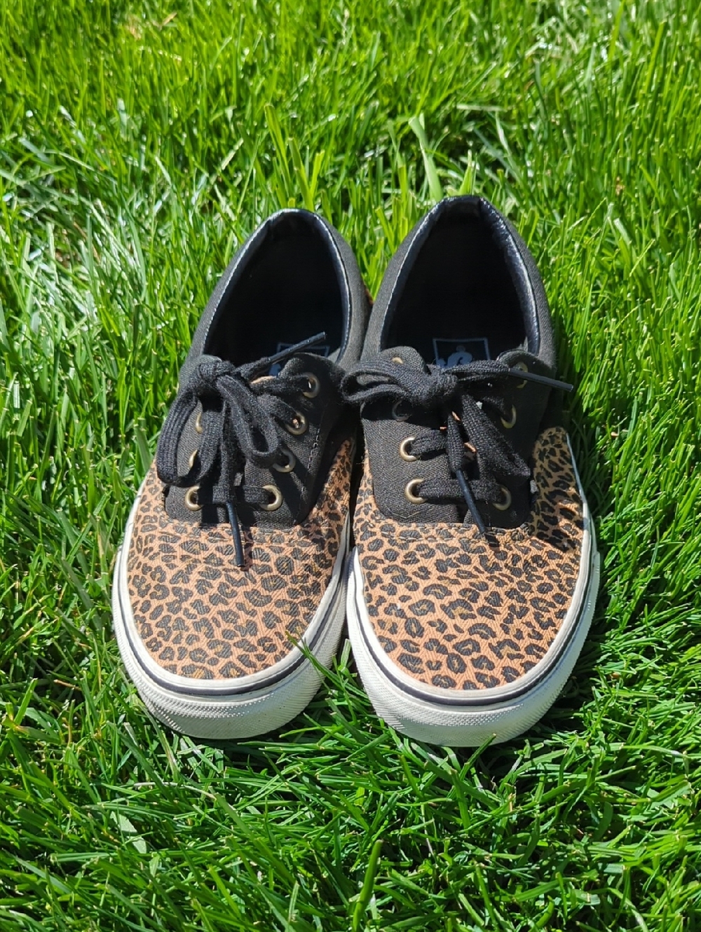 Leopard Print Vans Sneakers - Black & Brown